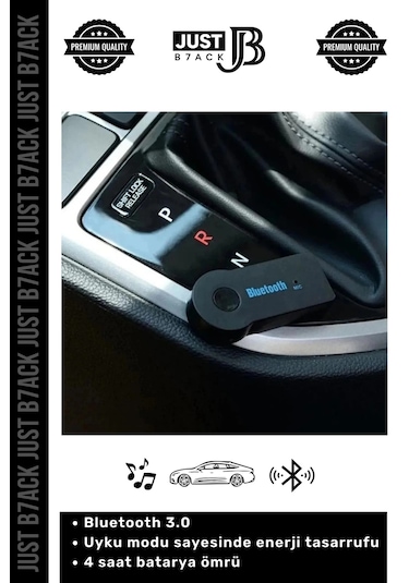 Bluetoothaux 4 Saat Bataryalı Uyku Mod Usb Şarjlı Bluetooth 3.0 Aux Müzik Alıcısı Telefon Araç Kiti
