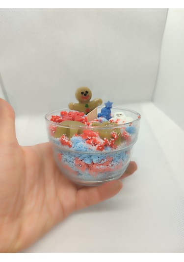 Kardan Adam Ve Kurabiye Adam Yılbaşı Temalı Mum