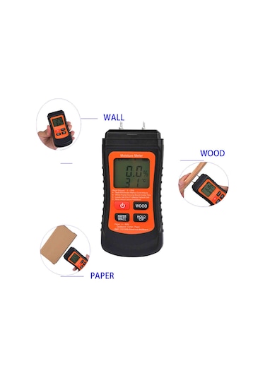 Suofeng "profesyonel Ahşap Nem Ve Sıcaklık Ölçer - Tahta, Duvar, Kağıt İçin Hassas Higrometre Ve Termometre" Siyah