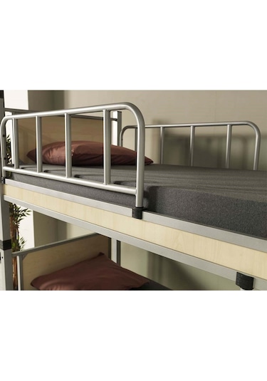Argimo Yurt Metal Ahşap Ranza Ve Karyola 90 x 190 Gri