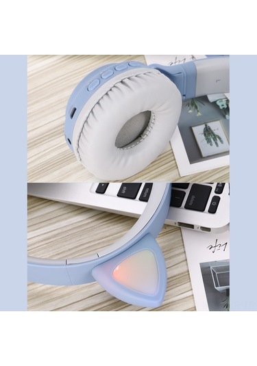 Geeroyoo Kablosuz Led Işıklı Kat Kulaklık - Mikrofonlu, Katlanabilir, Tf Kart Ve Aux Girişli, 40mm Hoparlör, 400mah Pil