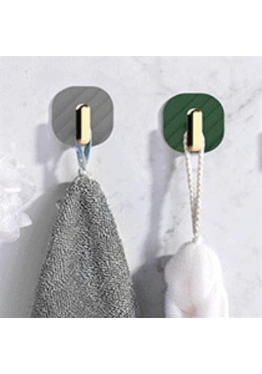 2li Yapışkanlı Retro Askılık Dolap Kapak Kulpu Gri Gri