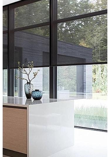 Siyah Sun Screen Stor Perde 1. Kalite Sun Screen Perde Siyah