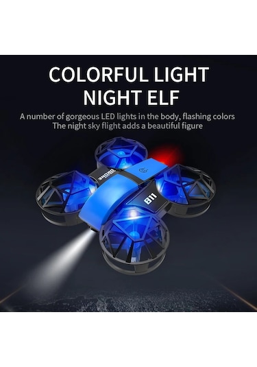 Dowellin D12 Drone Mini Uzaktan Kumanda Uçak Yeni Çocuk Oyuncak Hd Çift D12-wf-blue