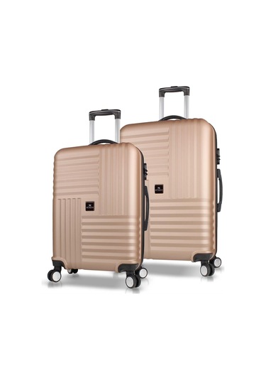 My Valice Puzzle Abs Orta Ve Büyük Boy Gold 2'li Valiz Seti Altın