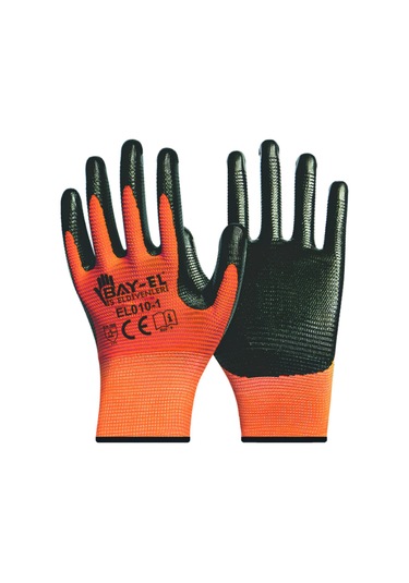 Bay-tec Zebra Eldiven 1/2 9 Turuncu-siyah
