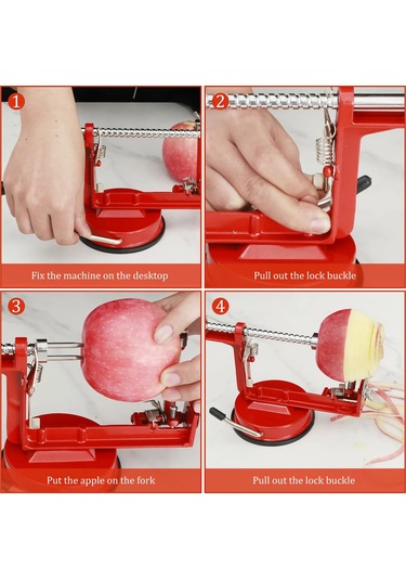 3'ü 1 Arada Meyve Soyucu El Krank Meyve Dilimleyici Meyve Çok Renkli