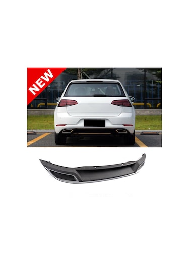 Volkswagen Golf 7 Arka Tampon Difüzörü 7.5 Model Çift Çıkış