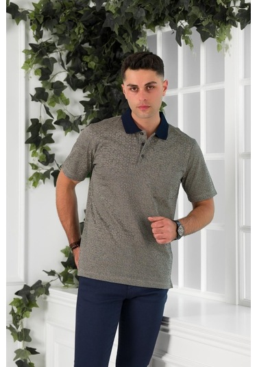 Nehir By Faruk Ülker Polo Yaka Cepli Desenli Merserize Süperfine
