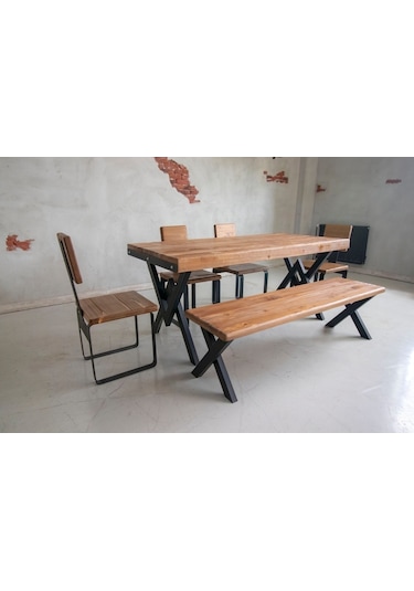 Deryawood Bank Masif Ağaç Ahşap Bank