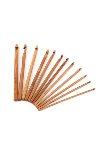 20 Parça Bambu Tığ Seti 1.0 Mm Den 10 Mm Ye Kadar Tüm Boylar Tek Pakette