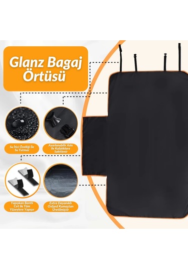 Glanz Araba Bagaj Koruma Örtüsü Suya Dayanıklı Kolay Temizlenebilir Oto Araç Bagaj Örtü 185 105 Cm
