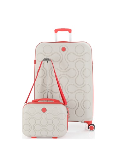 Mçs Polipropilen 2li Valiz Seti Büyük & Makyaj V376 S23sy1000047-set 00435 2'li Set Çok Renkli