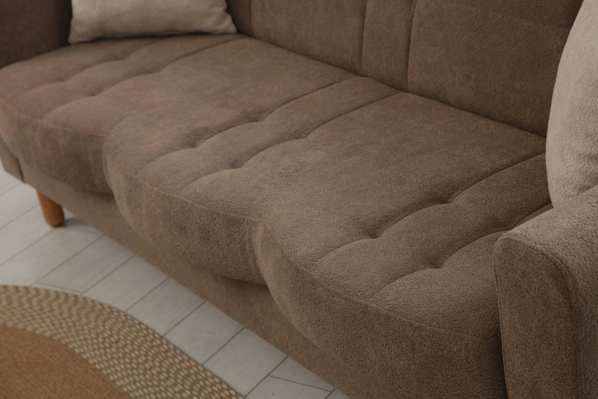 Lotus 3'lü Koltuk Coco11 Açık Kahverengi