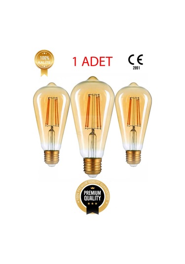 Armut Kateli Rustik 2700 K Sarı Led Filament Ampul