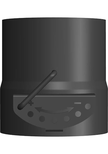 Ayarlanabilir Baca Klapesi / Boy: 8 Cm / Çap: 13 Cm / Mat Siyah Boyalı / Baba's Stove