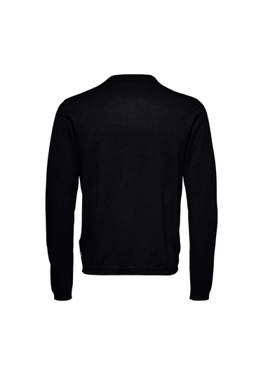 Onswyler Lıfe Reg 14 Ls Triko Polo Kazak Knıt Siyah