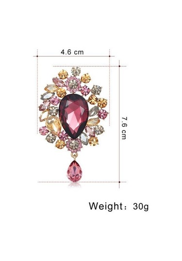 Mavi Broş Avrupa Ve Amerikan Lüks Süper Flaş Kristal Broş