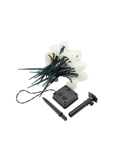 Sones 6.5m 30 Led Güneş Enerjili Mantar Çim Işığı Açık Su Geçirmez Bahçe Villa Peyzaj Dekoratif Işık Dizisi Sıcak Beyaz Işık Diğer