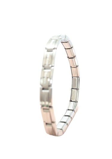 Çelik Bileklik İnce İtalyan Charm Model Unisex Erkek Kadın 3 Mm 18 Cm Gümüş Silver Gümüş