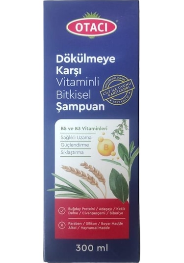 Otacı Dökülmeye Karşı Vitaminli Bitkisel Şampuan 300 ML