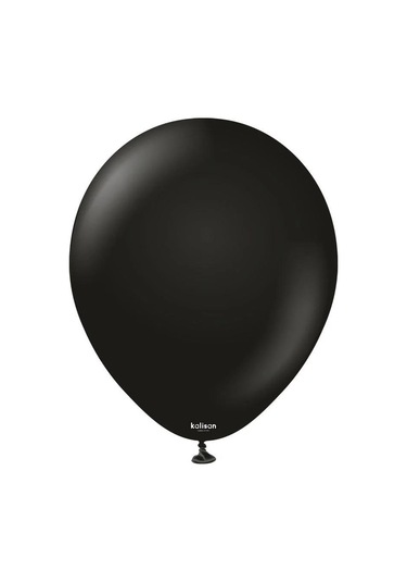Gemar Parti Doğum Günü Organizasyon Balon - 28 Cm. - Ivory - Siyah - 100 Adet Siyah