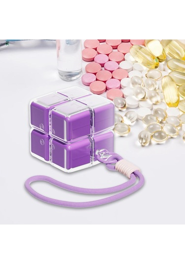 Suntek Seyahat Için Çok Yönlü İlaç Kutusu, Çanta Ve Sırt Mor