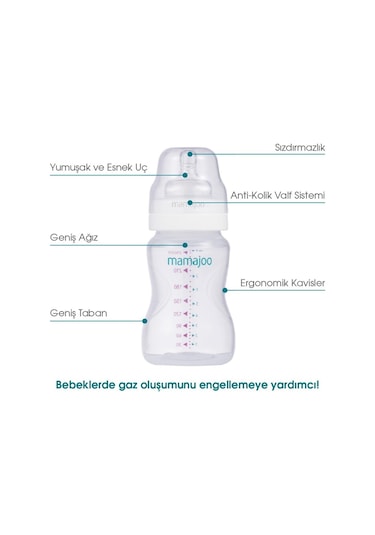 Mamajoo Silver Anti Kolik Biberon 250 ML