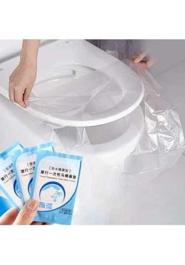 50 Adet Tek Kullanımlık Klozet Örtüsü Klozet Poşeti Klozet Kapak Örtüsü Dispenseri Siyah