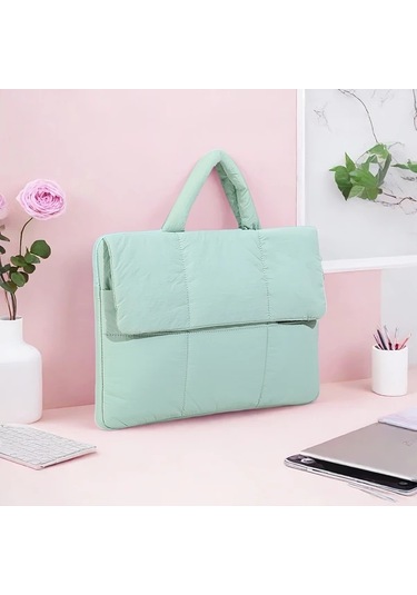 Elmpaly Siyah 13-14 İnç Şık Hafif Darbeye Dayanıklı Kadın Laptop Çantası siyah