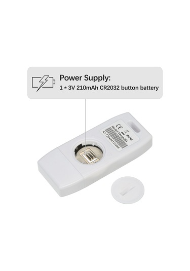 Jeehugo Usb Sıcaklık Kaydedici - Gıda Ve İlaç Taşıma/depolama İzleme Cihazı, Otomatik Pdf/csv Raporu, 32.000 Okuma Kapasitesi, Düğme Pil Cr2032