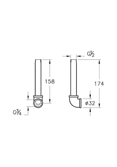 VitrA Ankastre Dirsek Grubu  A42249 Altın