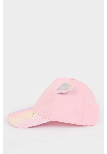 DeFacto Kız Çocuk 3D Simli Kumaş Cap Şapka B7603A825SMPN1