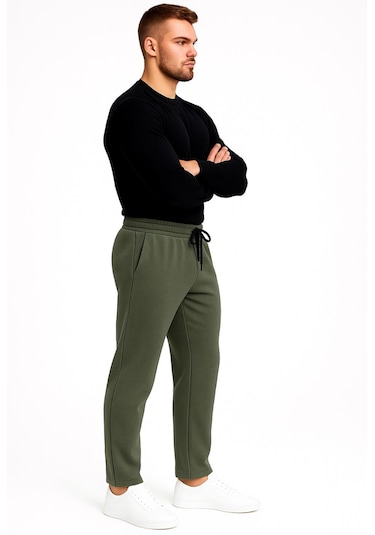 Axxel Erkek Haki 3 İplik Şardonlu Eşofman Altı-p2019 Haki