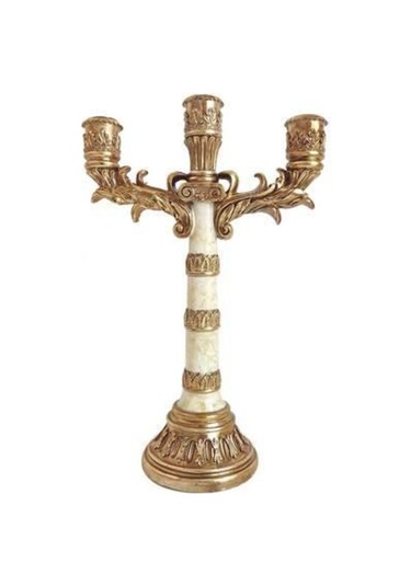 DEKORATİF ÜRÜNLER  Salon Takımları-FLY 3 LÜ ŞAMDAN-DH3186YG-11