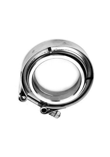Geeroyoo 2.5 İnç 304 Paslanmaz Çelik V-band Klem + 2 Flanş, Turbo Egzos Sistemleri İçin Kaynaklı Bağlama, Evrensel Uyumlu Ve Dayanıklı