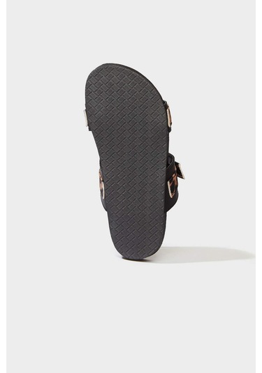 DeFacto Kız Çocuk Leopar Desenli Düz Taban Terlik E7809A825SMKR1 Çok Renkli