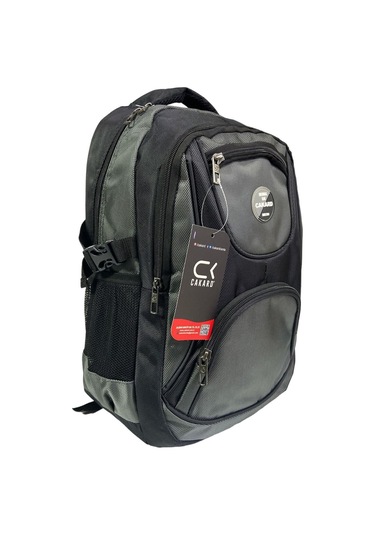 Büyük Su Geçirmeyen Kalın Kumaş Ortopedik Çok Bölmeli Okul Gezi Seyahat Kamp Sırt Çantası 32cmx47cm Gri