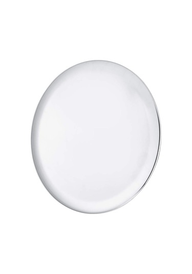 Tepsi 28 Cm Paslanmaz Çelik Yuvarlak Gümüş Saklama Tepsisi Sabit Düz Tabanlı Kaymaz Kolay Yıkanabilir Gıda Tepsisi