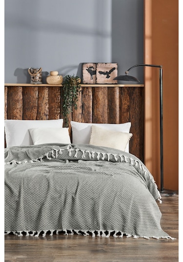 Rebeka Yelda Model Haki - Çift Kişilik Pike Yeşil