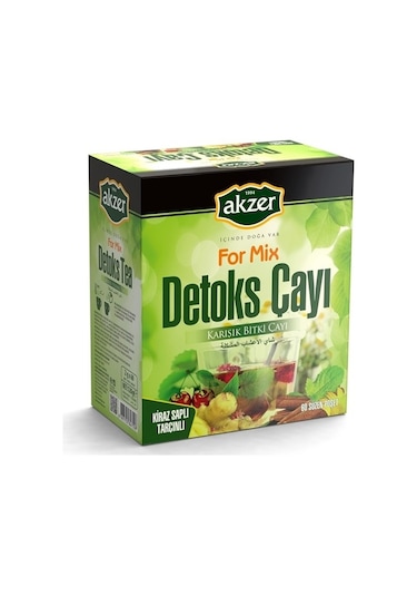 Akzer Formmix Kiraz Saplı Tarçınlı Detoks Çayı 60 x 2 G