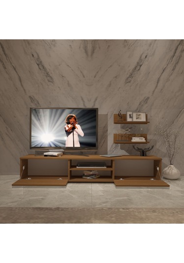 Decoraktiv Eko 4 Mdf Dvd Tv Ünitesi Tv Sehpası Ceviz