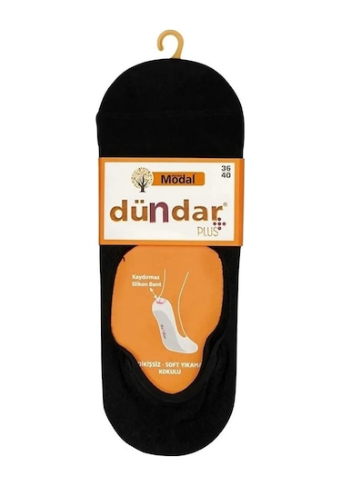 Dündar Çorap Dündar Plus 6913 Bayan Modal Silikonlu Babet Çorap 12 Adet 001