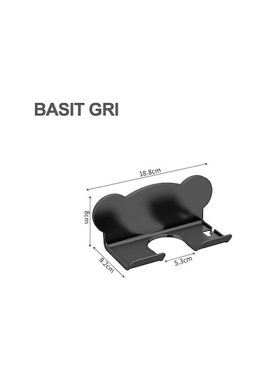 Saç Kurutma Makinesi Duvara Monte Tutucu Banyo Rafı Depolama Rafı İçin, Stil: Basit Gri