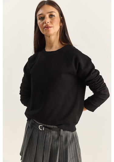 Shade Kadın Reglan Kol Oversize Sweatshirt 60283859 - Siyah