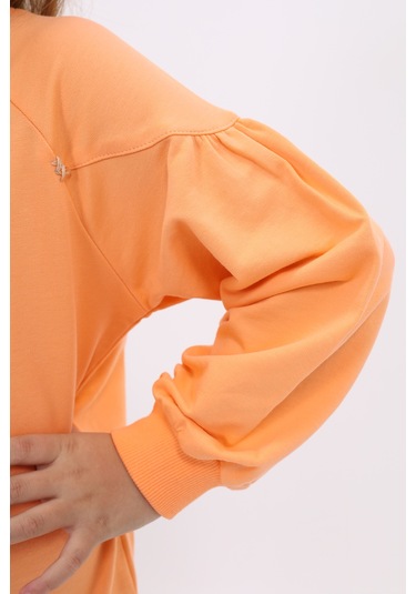 Toontoy Kız Çocuk Sweatshirt Turuncu