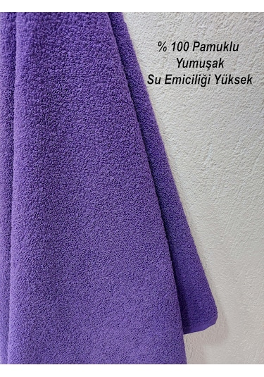 Berber Havlusu Sporcu Havlusu Yüz Havlusu Mor 50x90 Cm 3 Lü