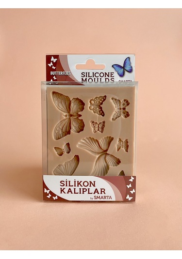 Smarta Silikon Epoksi ve Polimer Kil Kalıbı Butterflies