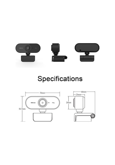 Yuntech01 B15 1080p Usb Webcam, 2mp Piksel, Doğal Renkli Görüntü, Dahili Mikrofon, 360 Dönebilen Lens, Masaüstü/kırmızı Ekran Uyumlu, Konferans/canlı Yayın/online Ders İçin