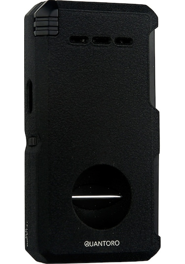 Quantoro Çift Torch Pürmüz V-cut/delicili/iğneli Mat Siyah Metal Puro Çakmağı - Trz1086